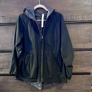 Lululemon Black Hooded Windbreaker- size 6